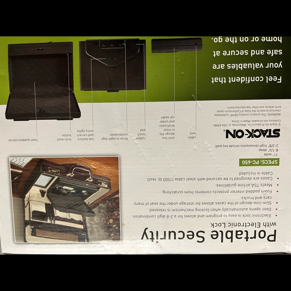 Stack-On PC-1665 Portable Security Case w/ Electronic Lock